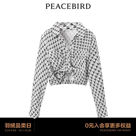 【商场同款】太平鸟女装2023年秋季新款满印上衣A1CDD3102商品大图