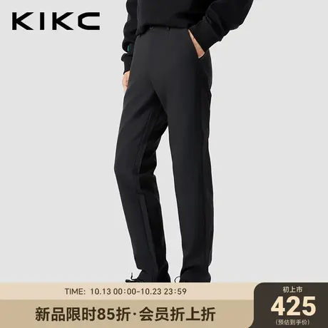 kikc休闲裤男2023秋装新款商场同款图案绣花商务通勤直筒西裤长裤商品大图