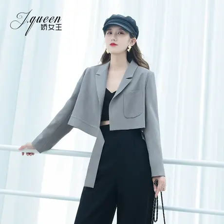 网红小西装外套女春秋季复古时尚洋气设计感短款ins炸街西服上衣商品大图