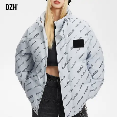 男士无性别满印棉服外套男潮高级感棉袄男款冬季2024新款美式棉衣商品大图