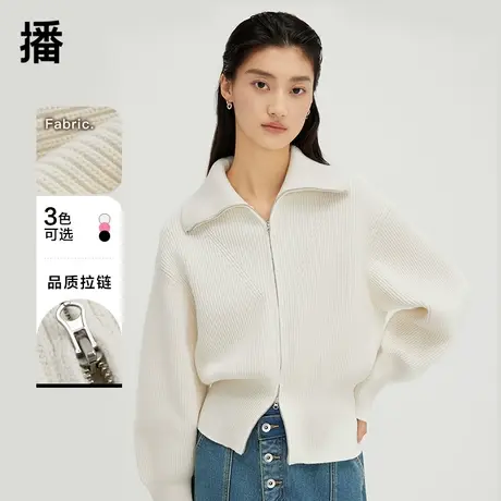 【聚划算直播】播厚针织翻领针织开衫DDQ4UD5288图片