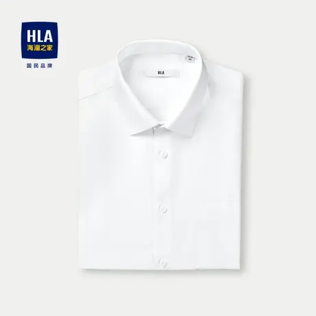 HLA/海澜之家商务绅士短袖正装衬衫24春夏新款利落尖领有型上衣男商品大图