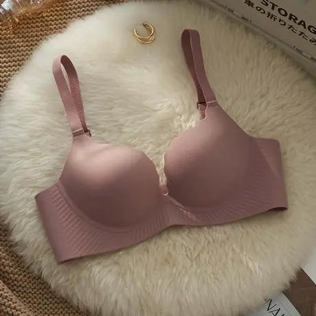 内衣女聚拢小胸aa杯加厚文胸套装收副乳平胸显大不空杯无痕胸罩商品大图