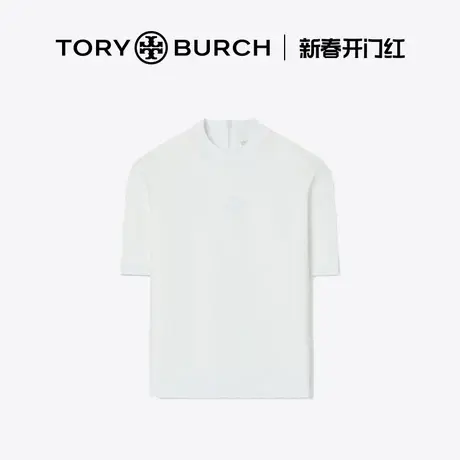 【12期免息 新品】TORY BURCH 汤丽柏琦 运动圆领短袖毛衣157562商品大图