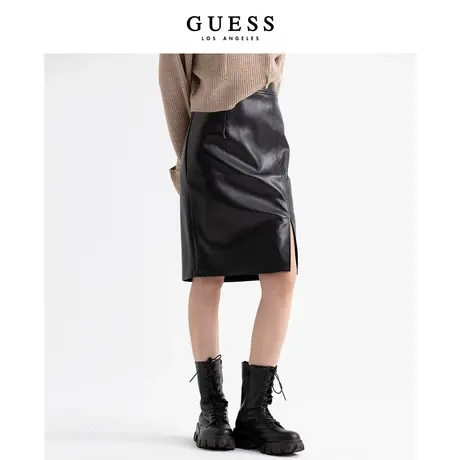 【欧阳娜娜明星同款】GUESS23新秋女显瘦高腰半身裙-W3BD0AWF8P0图片