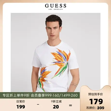 GUESS 男士涂鸦印花T恤-M2GI25K8FQ0商品大图