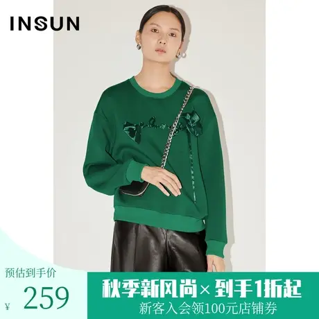 [手工钉珠]恩裳COVER春秋新款亲肤手工立体钉珠盘花卫衣针织衫商品大图