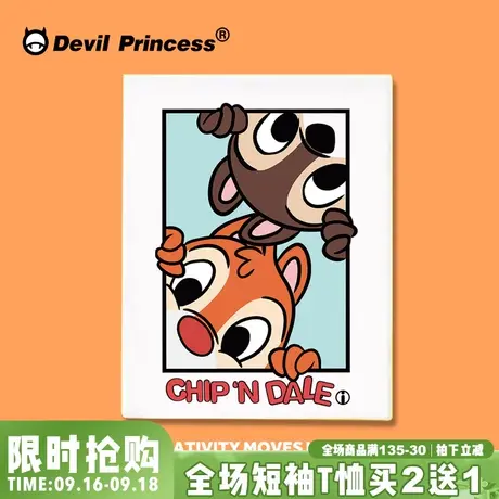 日系卡通怪味少女t恤短袖女2023新款学院风宽松韩版学生半袖女夏商品大图