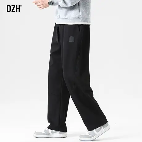 男士黑色直筒卫裤男春秋宽松2023新款垂感裤子休闲百搭长裤阔腿裤商品大图