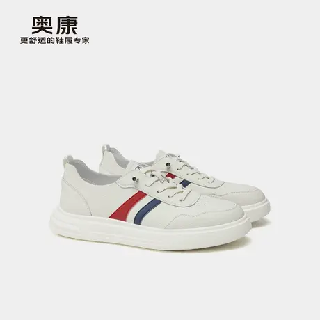 奥康 男鞋2025夏季新款百搭时尚板鞋耐磨一脚蹬滑板鞋门店发货商品大图