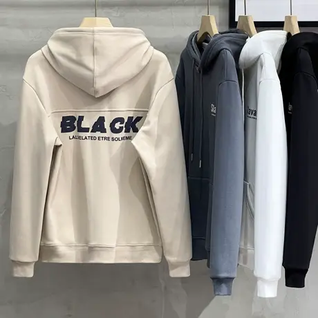 潮牌秋冬季新款连帽卫衣男士加绒套头帽衫长袖帽衫大码外套上衣服商品大图