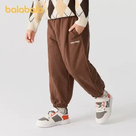 巴拉巴拉长裤男女幼童秋冬新款宝宝加厚保暖束脚裤宽松百搭休闲裤图片