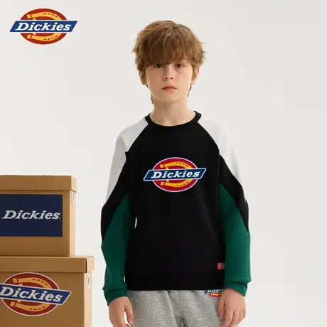Dickies童装儿童秋季卫衣2025新款男童秋装长袖上衣女童运动服薄A图片