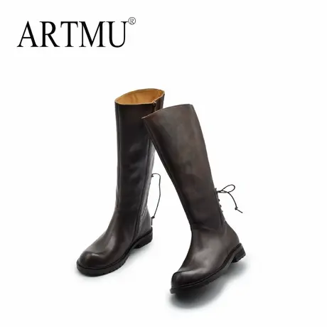 Artmu阿木平底靴子2025新款爆款长靴真皮长筒靴女高筒骑士靴皮靴商品大图