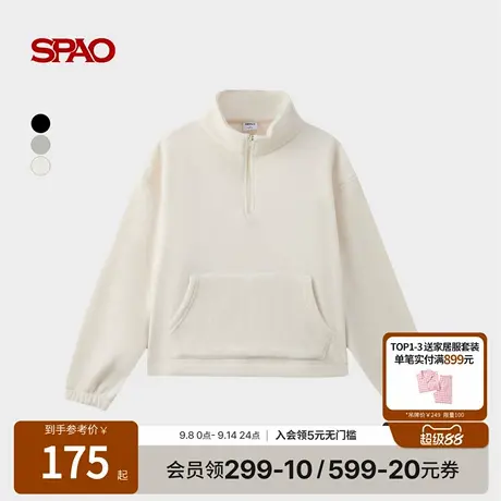 SPAO韩国同款2025年秋季新品女士简约休闲日常易搭立领外套商品大图