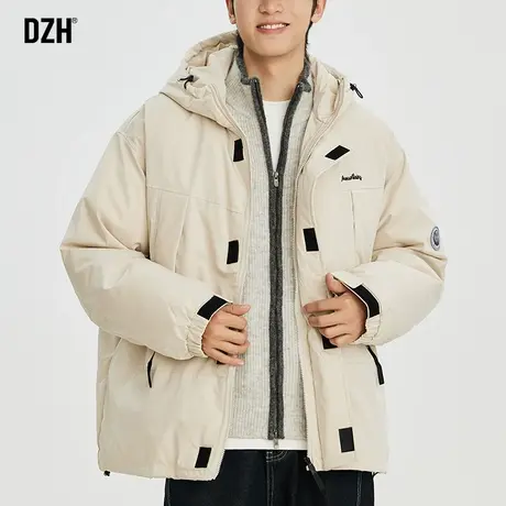 男士工装冲锋衣棉服男冬季潮牌2023新款连帽棉衣外套加厚短款棉袄商品大图