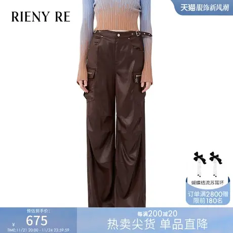RIENYRE工装裤女2023新款爆款秋季设计感宽松美式复古辣妹裤子女商品大图