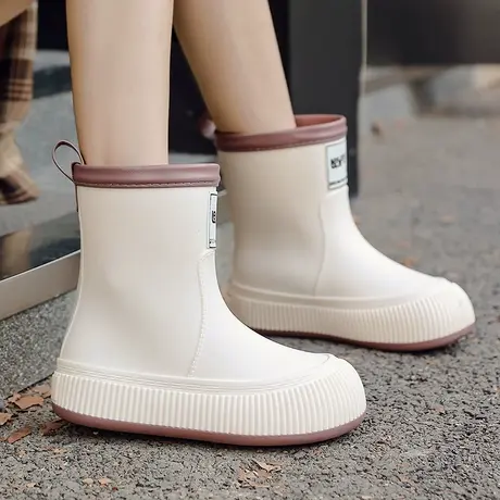 时尚2024新款雨靴外穿雨天专用女款短筒雨鞋外出专用轻便爆款胶鞋商品大图