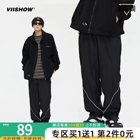 VIISHOW裤子男秋季潮流宽松束脚裤卫裤国潮街头哈伦休闲运动长裤商品大图