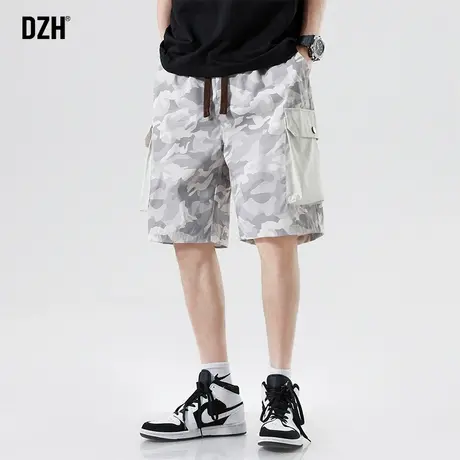 男士运动迷彩短裤男夏季薄款五分裤潮流百搭工装裤美式复古沙滩裤商品大图
