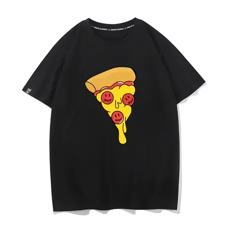 DREW HOUSE笑脸披萨潮牌男女情侣宽松百搭高街FOG纯棉短袖T恤商品大图