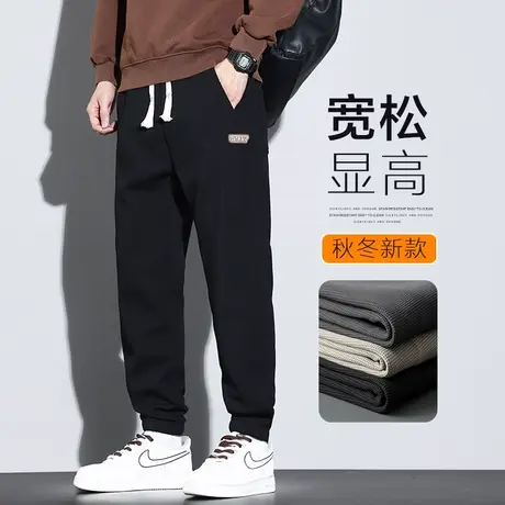 2024新款男装潮牌束脚运动卫裤春季男士美式哈伦休闲长裤子春秋款图片