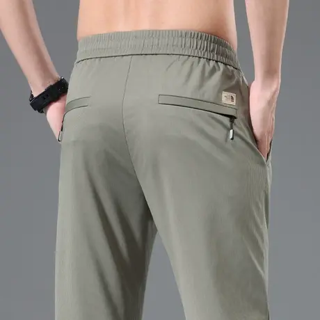 夏天冰丝男款宽松直筒西裤夏季薄款男士休闲长裤夏装商务西装裤子商品大图