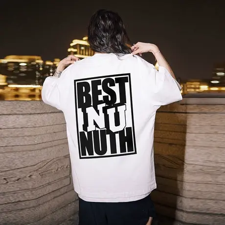 美式街头嘻哈t恤男高街潮牌大码字母短袖男款夏季宽松半袖上衣潮商品大图