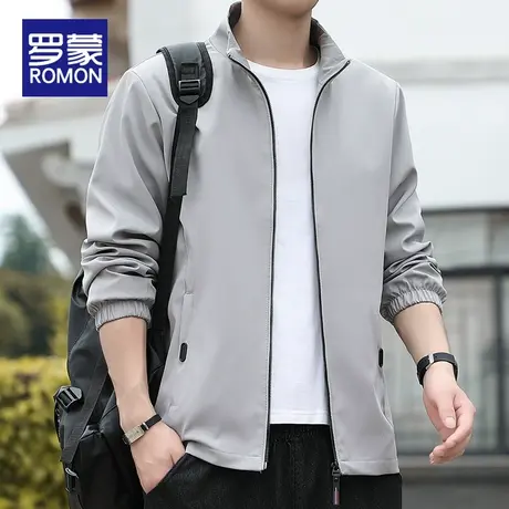 罗蒙防风外套男士春秋新款立领宽松休闲上衣服潮流百搭户外夹克男图片