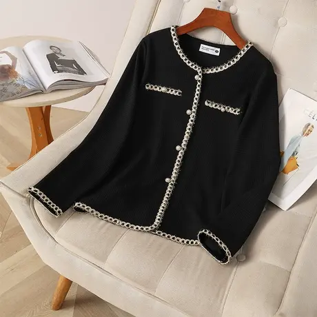 2023新款气质小香风胖mm大码女装秋季法式气质显瘦短款外套20662图片