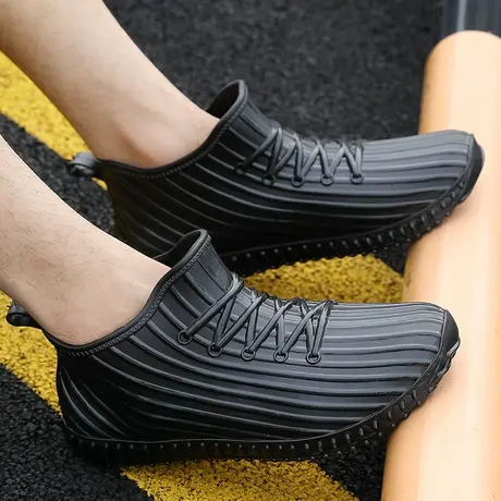 新款2023夏季雨天外出外穿专用男款雨鞋防滑短筒雨靴成人耐磨爆款商品大图