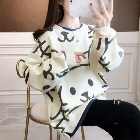 薄款卫衣女春秋季韩版宽松原宿bf慵懒风初春假两件上衣ins外套潮图片