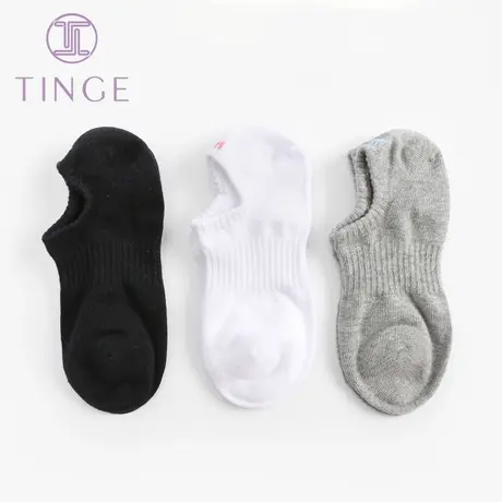 3双TINGE女士船袜女简约ins潮运动吸汗短袜浅口隐形低帮袜子日系商品大图