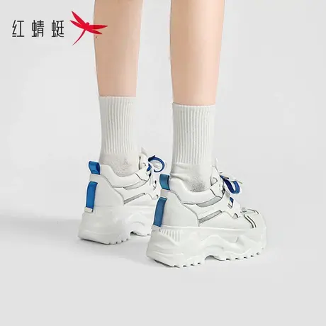 红蜻蜓厚底增高老爹鞋女款夏季2023新款ins潮女百搭运动休闲女鞋图片