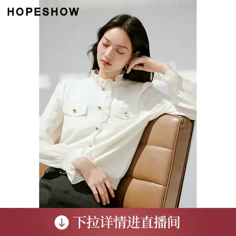 【直播专享】秋季泡泡袖直身圆领套头针织衫90123320106红袖图片