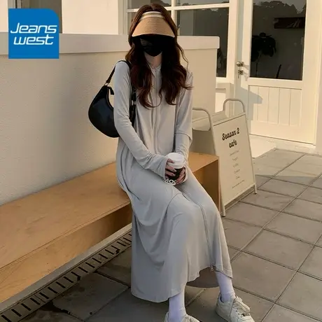 KV真维斯灰色防晒衣女款2025新款夏季爆款长款全身户外防紫线外套图片