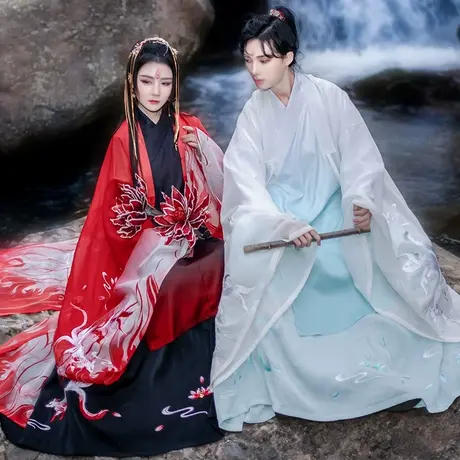 【如梦霓裳丨涂山】原创情侣汉服男女大袖衫九尾狐绣花秋季现货图片