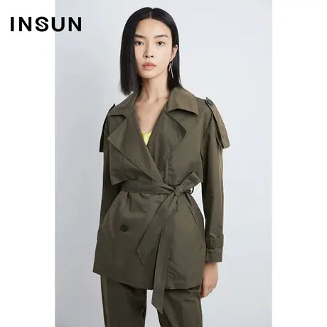 INSUN恩裳秋季一手长风衣外套图片
