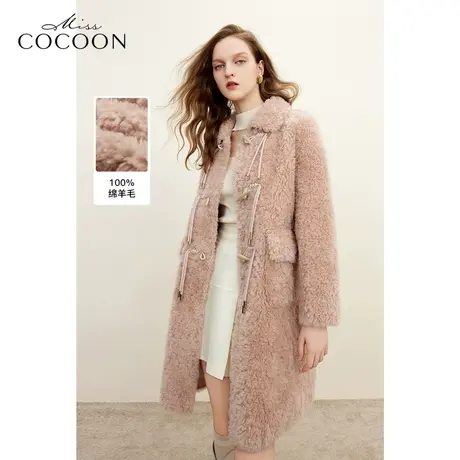 MISSCOCOON新中式绵羊毛皮草2023冬装新款女装大气气质皮草外套女图片