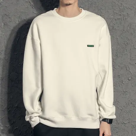 奕飏五色基本款柔软廓形圆领卫衣男秋冬款2019新款加绒男秋装上衣商品大图