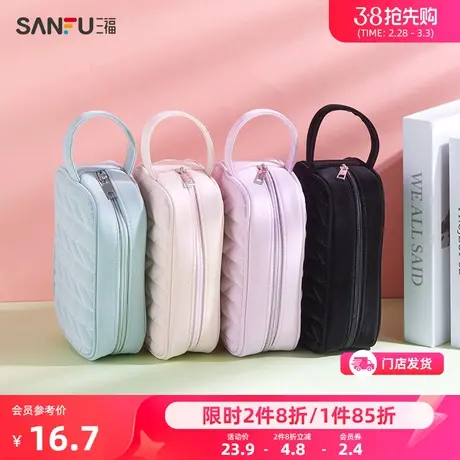 秀色物语丝绒绣花侧提包 分装辅助用品化妆包464936图片