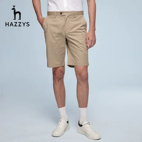 Hazzys哈吉斯夏季新品抗菌男士休闲短裤韩版宽松沙滩库男潮流裤子商品大图