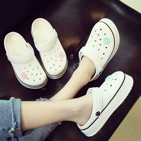 2023新款洞洞鞋女ins潮厚底包头外穿防滑护士时尚凉拖鞋夏沙滩鞋商品大图