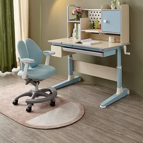 全友家居儿童房书桌现代简约多功能青少年电脑学习桌书椅商品大图