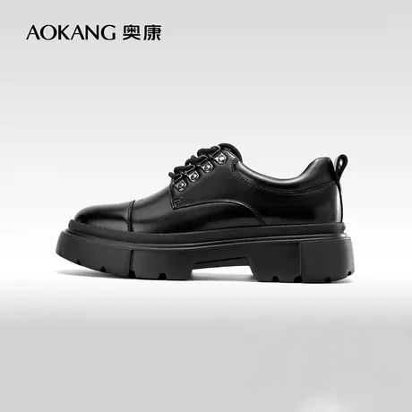 【运动皮鞋】奥康男女鞋情侣款2023春秋新款真皮时尚运动休闲鞋图片