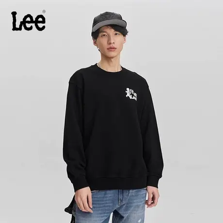Lee商场同款舒适版男女同款长袖圆领卫衣LUT009102204177K11000图片