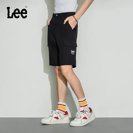 Lee商场同款23春夏新品轻薄黑色工装口袋男短裤凉凉裤LMB10090310图片