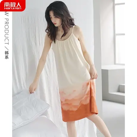 吊带睡裙女夏季纯棉背心性感无袖女士网红风孕妇甜心睡衣女款夏款商品大图