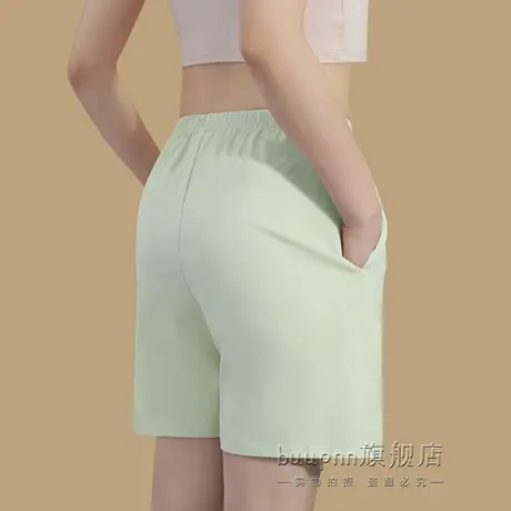 睡裤女短裤五分裤单条棉夏带口袋宽松休闲家居裤薄商品大图