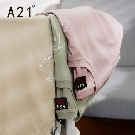 A21夏季新款男装衣服 刺绣男士T恤情侣短袖假两件潮男上衣图片